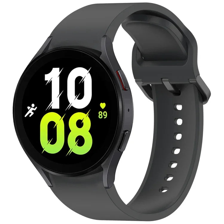 無地カラフルバックル クイックリリース シリコン時計バンド、Samsung Galaxy Watch 5 40 / 44mm 用、Samsung Galaxy Watch 5 Pro 用、Samsung Galaxy Watch 4 40 / 44mm 用、Samsung Galaxy Watch 4 Classic 46 / 42mm 用