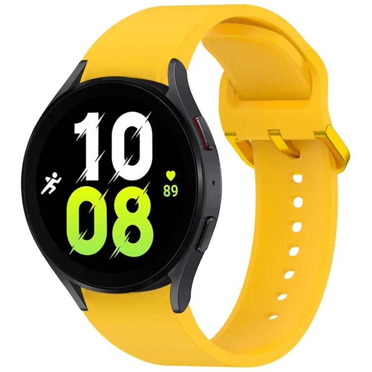 無地カラフルバックル クイックリリース シリコン時計バンド、Samsung Galaxy Watch 5 40 / 44mm 用、Samsung Galaxy Watch 5 Pro 用、Samsung Galaxy Watch 4 40 / 44mm 用、Samsung Galaxy Watch 4 Classic 46 / 42mm 用