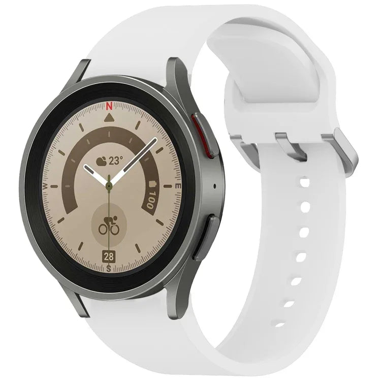 無地カラフルバックル クイックリリース シリコン時計バンド、Samsung Galaxy Watch 5 40 / 44mm 用、Samsung Galaxy Watch 5 Pro 用、Samsung Galaxy Watch 4 40 / 44mm 用、Samsung Galaxy Watch 4 Classic 46 / 42mm 用