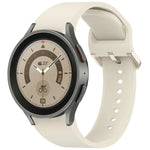 無地カラフルバックル クイックリリース シリコン時計バンド、Samsung Galaxy Watch 5 40 / 44mm 用、Samsung Galaxy Watch 5 Pro 用、Samsung Galaxy Watch 4 40 / 44mm 用、Samsung Galaxy Watch 4 Classic 46 / 42mm 用