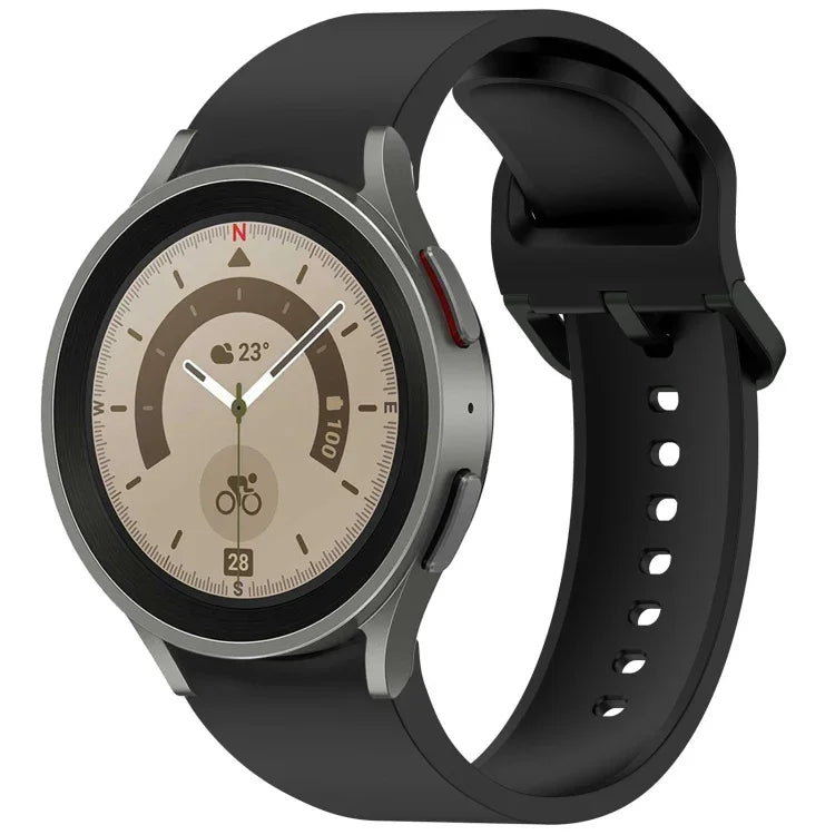 無地カラフルバックル クイックリリース シリコン時計バンド、Samsung Galaxy Watch 5 40 / 44mm 用、Samsung Galaxy Watch 5 Pro 用、Samsung Galaxy Watch 4 40 / 44mm 用、Samsung Galaxy Watch 4 Classic 46 / 42mm 用