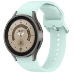 無地カラフルバックル クイックリリース シリコン時計バンド、Samsung Galaxy Watch 5 40 / 44mm 用、Samsung Galaxy Watch 5 Pro 用、Samsung Galaxy Watch 4 40 / 44mm 用、Samsung Galaxy Watch 4 Classic 46 / 42mm 用