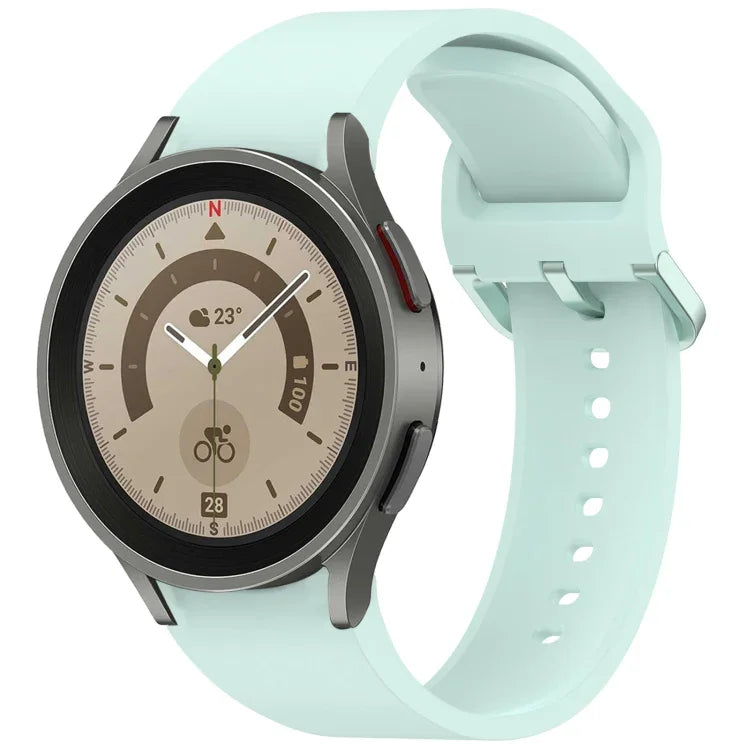 無地カラフルバックル クイックリリース シリコン時計バンド、Samsung Galaxy Watch 5 40 / 44mm 用、Samsung Galaxy Watch 5 Pro 用、Samsung Galaxy Watch 4 40 / 44mm 用、Samsung Galaxy Watch 4 Classic 46 / 42mm 用