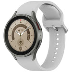 無地カラフルバックル クイックリリース シリコン時計バンド、Samsung Galaxy Watch 5 40 / 44mm 用、Samsung Galaxy Watch 5 Pro 用、Samsung Galaxy Watch 4 40 / 44mm 用、Samsung Galaxy Watch 4 Classic 46 / 42mm 用