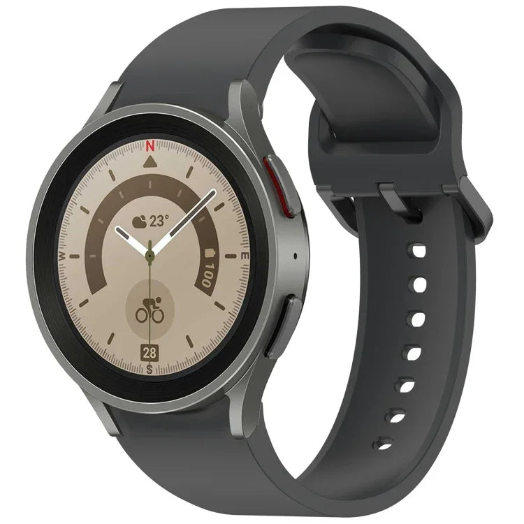 無地カラフルバックル クイックリリース シリコン時計バンド、Samsung Galaxy Watch 5 40 / 44mm 用、Samsung Galaxy Watch 5 Pro 用、Samsung Galaxy Watch 4 40 / 44mm 用、Samsung Galaxy Watch 4 Classic 46 / 42mm 用