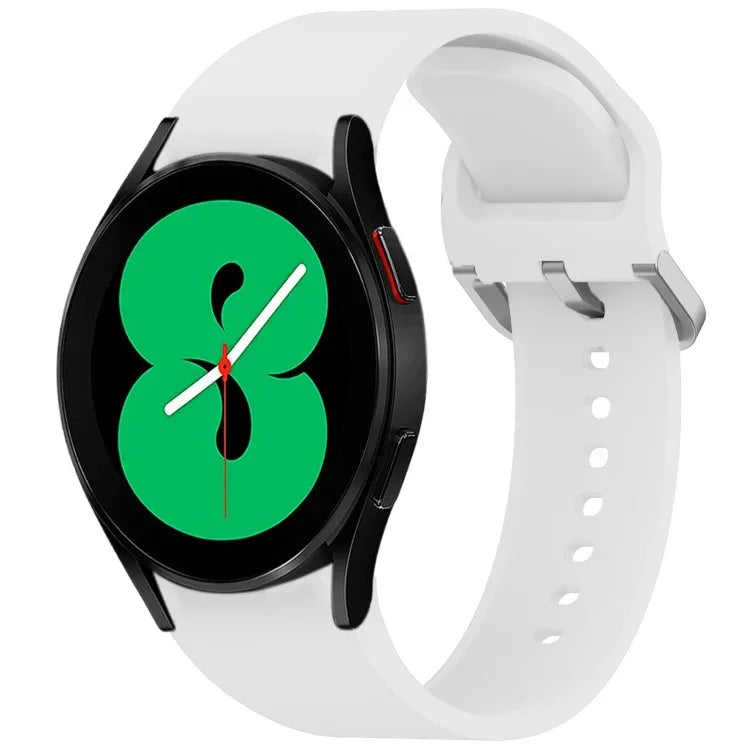 無地カラフルバックル クイックリリース シリコン時計バンド、Samsung Galaxy Watch 5 40 / 44mm 用、Samsung Galaxy Watch 5 Pro 用、Samsung Galaxy Watch 4 40 / 44mm 用、Samsung Galaxy Watch 4 Classic 46 / 42mm 用