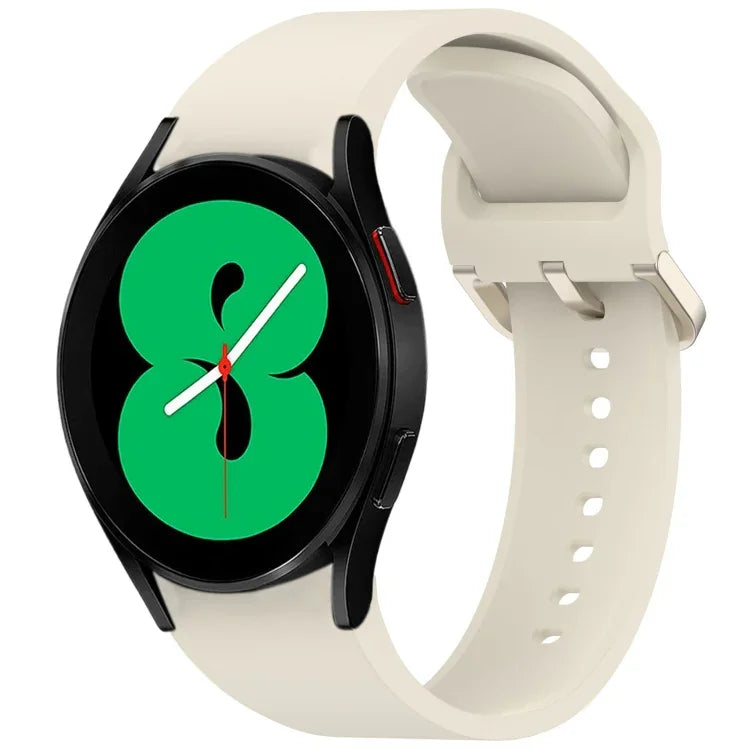 無地カラフルバックル クイックリリース シリコン時計バンド、Samsung Galaxy Watch 5 40 / 44mm 用、Samsung Galaxy Watch 5 Pro 用、Samsung Galaxy Watch 4 40 / 44mm 用、Samsung Galaxy Watch 4 Classic 46 / 42mm 用