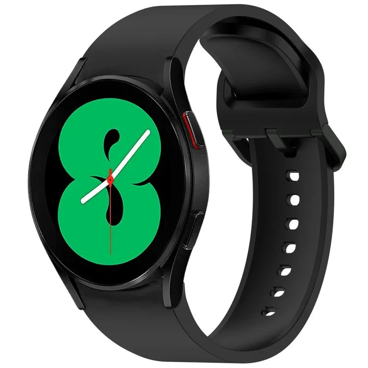 無地カラフルバックル クイックリリース シリコン時計バンド、Samsung Galaxy Watch 5 40 / 44mm 用、Samsung Galaxy Watch 5 Pro 用、Samsung Galaxy Watch 4 40 / 44mm 用、Samsung Galaxy Watch 4 Classic 46 / 42mm 用