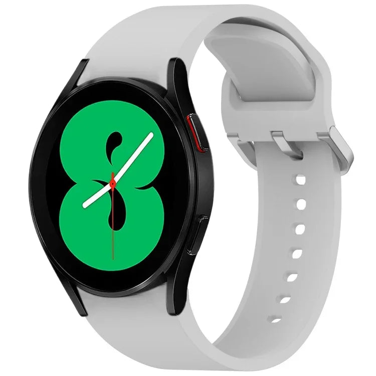 無地カラフルバックル クイックリリース シリコン時計バンド、Samsung Galaxy Watch 5 40 / 44mm 用、Samsung Galaxy Watch 5 Pro 用、Samsung Galaxy Watch 4 40 / 44mm 用、Samsung Galaxy Watch 4 Classic 46 / 42mm 用