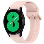 無地カラフルバックル クイックリリース シリコン時計バンド、Samsung Galaxy Watch 5 40 / 44mm 用、Samsung Galaxy Watch 5 Pro 用、Samsung Galaxy Watch 4 40 / 44mm 用、Samsung Galaxy Watch 4 Classic 46 / 42mm 用