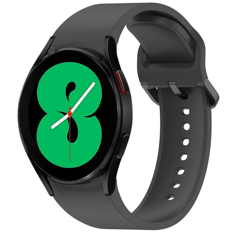 無地カラフルバックル クイックリリース シリコン時計バンド、Samsung Galaxy Watch 5 40 / 44mm 用、Samsung Galaxy Watch 5 Pro 用、Samsung Galaxy Watch 4 40 / 44mm 用、Samsung Galaxy Watch 4 Classic 46 / 42mm 用