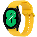 無地カラフルバックル クイックリリース シリコン時計バンド、Samsung Galaxy Watch 5 40 / 44mm 用、Samsung Galaxy Watch 5 Pro 用、Samsung Galaxy Watch 4 40 / 44mm 用、Samsung Galaxy Watch 4 Classic 46 / 42mm 用