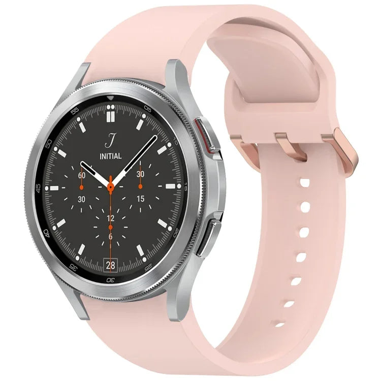 無地カラフルバックル クイックリリース シリコン時計バンド、Samsung Galaxy Watch 5 40 / 44mm 用、Samsung Galaxy Watch 5 Pro 用、Samsung Galaxy Watch 4 40 / 44mm 用、Samsung Galaxy Watch 4 Classic 46 / 42mm 用