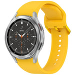 無地カラフルバックル クイックリリース シリコン時計バンド、Samsung Galaxy Watch 5 40 / 44mm 用、Samsung Galaxy Watch 5 Pro 用、Samsung Galaxy Watch 4 40 / 44mm 用、Samsung Galaxy Watch 4 Classic 46 / 42mm 用