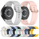 無地カラフルバックル クイックリリース シリコン時計バンド、Samsung Galaxy Watch 5 40 / 44mm 用、Samsung Galaxy Watch 5 Pro 用、Samsung Galaxy Watch 4 40 / 44mm 用、Samsung Galaxy Watch 4 Classic 46 / 42mm 用