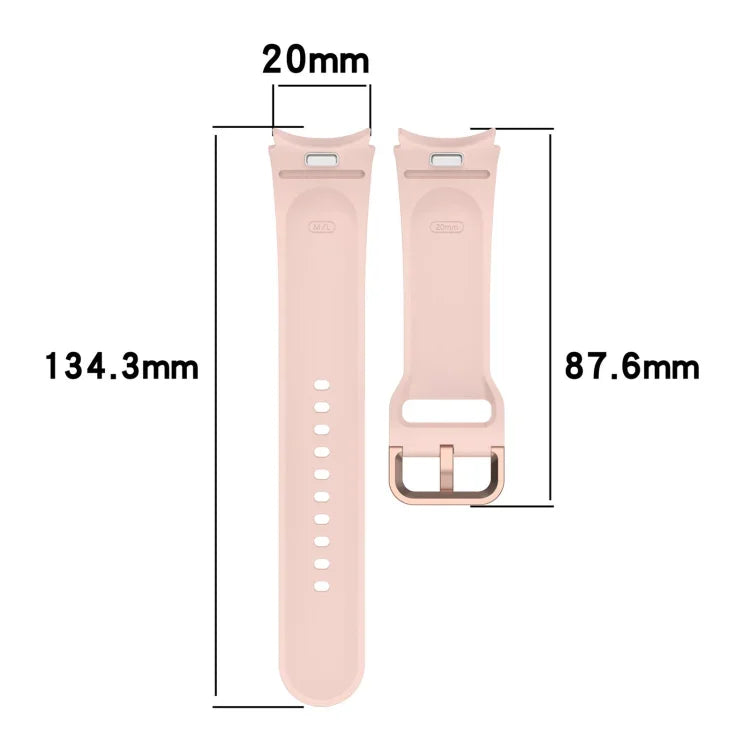 無地カラフルバックル クイックリリース シリコン時計バンド、Samsung Galaxy Watch 5 40 / 44mm 用、Samsung Galaxy Watch 5 Pro 用、Samsung Galaxy Watch 4 40 / 44mm 用、Samsung Galaxy Watch 4 Classic 46 / 42mm 用