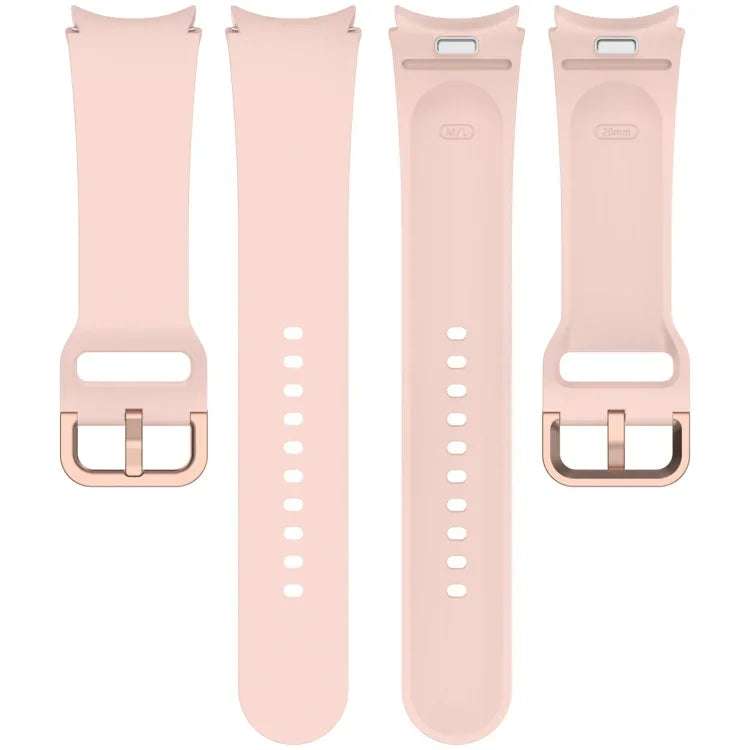 無地カラフルバックル クイックリリース シリコン時計バンド、Samsung Galaxy Watch 5 40 / 44mm 用、Samsung Galaxy Watch 5 Pro 用、Samsung Galaxy Watch 4 40 / 44mm 用、Samsung Galaxy Watch 4 Classic 46 / 42mm 用