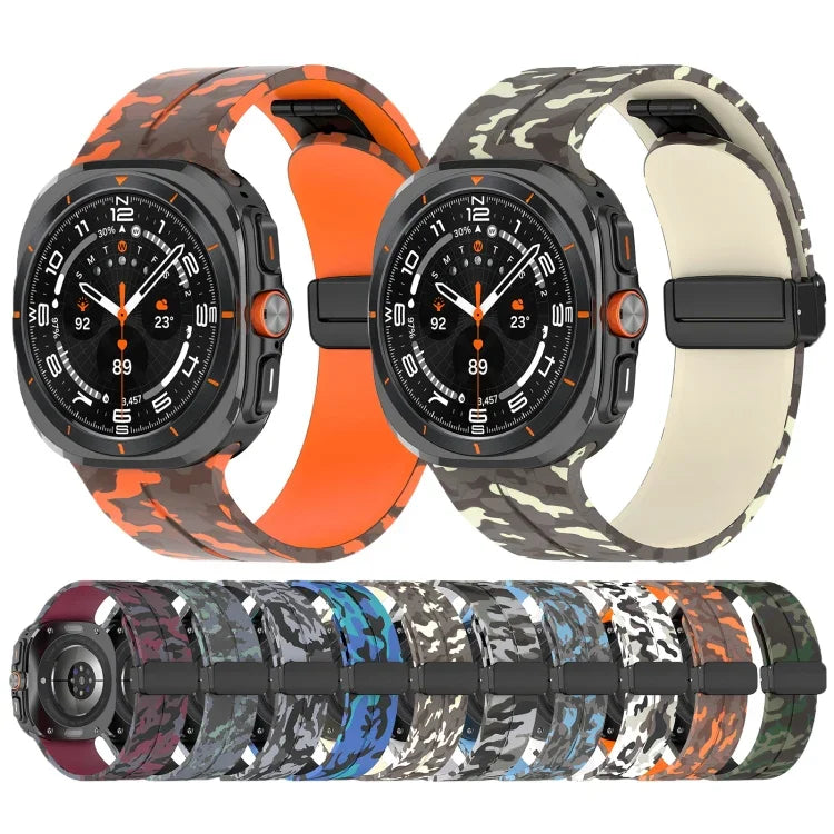 Samsung Galaxy Watch Ultra 47mm 用 磁気折りたたみバックルシリコン時計バンド