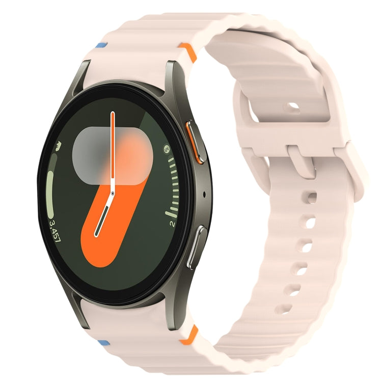ウェービーグレインステッチ入りクイックリリースシリコン製時計バンド、Samsung Galaxy Watch FE 40mm用、Samsung Galaxy Watch 7 44mm用、Samsung Galaxy Watch 7 40mm用、Samsung Galaxy Watch 6 Classic 47mm用