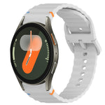 ウェービーグレインステッチ入りクイックリリースシリコン製時計バンド、Samsung Galaxy Watch FE 40mm用、Samsung Galaxy Watch 7 44mm用、Samsung Galaxy Watch 7 40mm用、Samsung Galaxy Watch 6 Classic 47mm用