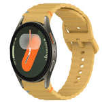 ウェービーグレインステッチ入りクイックリリースシリコン製時計バンド、Samsung Galaxy Watch FE 40mm用、Samsung Galaxy Watch 7 44mm用、Samsung Galaxy Watch 7 40mm用、Samsung Galaxy Watch 6 Classic 47mm用