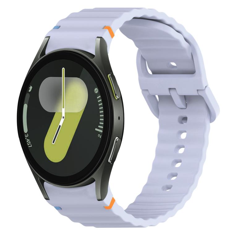 ウェービーグレインステッチ入りクイックリリースシリコン製時計バンド、Samsung Galaxy Watch FE 40mm用、Samsung Galaxy Watch 7 44mm用、Samsung Galaxy Watch 7 40mm用、Samsung Galaxy Watch 6 Classic 47mm用