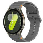 ウェービーグレインステッチ入りクイックリリースシリコン製時計バンド、Samsung Galaxy Watch FE 40mm用、Samsung Galaxy Watch 7 44mm用、Samsung Galaxy Watch 7 40mm用、Samsung Galaxy Watch 6 Classic 47mm用
