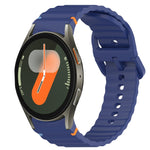 ウェービーグレインステッチ入りクイックリリースシリコン製時計バンド、Samsung Galaxy Watch FE 40mm用、Samsung Galaxy Watch 7 44mm用、Samsung Galaxy Watch 7 40mm用、Samsung Galaxy Watch 6 Classic 47mm用