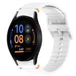 ウェービーグレインステッチ入りクイックリリースシリコン製時計バンド、Samsung Galaxy Watch FE 40mm用、Samsung Galaxy Watch 7 44mm用、Samsung Galaxy Watch 7 40mm用、Samsung Galaxy Watch 6 Classic 47mm用