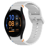 ウェービーグレインステッチ入りクイックリリースシリコン製時計バンド、Samsung Galaxy Watch FE 40mm用、Samsung Galaxy Watch 7 44mm用、Samsung Galaxy Watch 7 40mm用、Samsung Galaxy Watch 6 Classic 47mm用