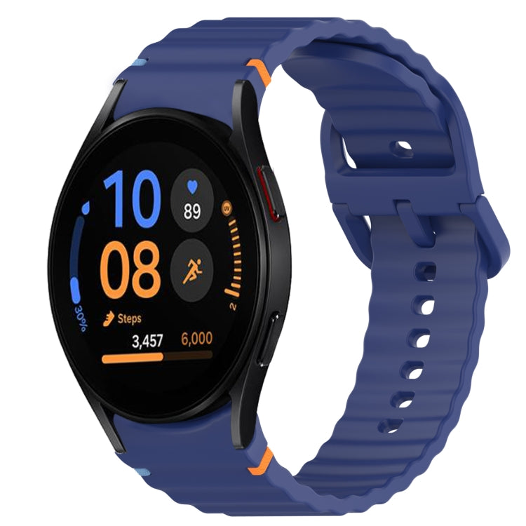 ウェービーグレインステッチ入りクイックリリースシリコン製時計バンド、Samsung Galaxy Watch FE 40mm用、Samsung Galaxy Watch 7 44mm用、Samsung Galaxy Watch 7 40mm用、Samsung Galaxy Watch 6 Classic 47mm用