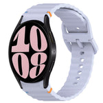 ウェービーグレインステッチ入りクイックリリースシリコン製時計バンド、Samsung Galaxy Watch 6 44mm用、Samsung Galaxy Watch 6 40mm用、Samsung Galaxy Watch 6 Classic 43mm用、Samsung Galaxy Watch 5 Pro ゴルフエディション用