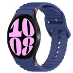 ウェービーグレインステッチ入りクイックリリースシリコン製時計バンド、Samsung Galaxy Watch 6 44mm用、Samsung Galaxy Watch 6 40mm用、Samsung Galaxy Watch 6 Classic 43mm用、Samsung Galaxy Watch 5 Pro ゴルフエディション用