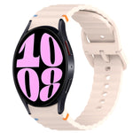 ウェービーグレインステッチ入りクイックリリースシリコン製時計バンド、Samsung Galaxy Watch 6 44mm用、Samsung Galaxy Watch 6 40mm用、Samsung Galaxy Watch 6 Classic 43mm用、Samsung Galaxy Watch 5 Pro ゴルフエディション用