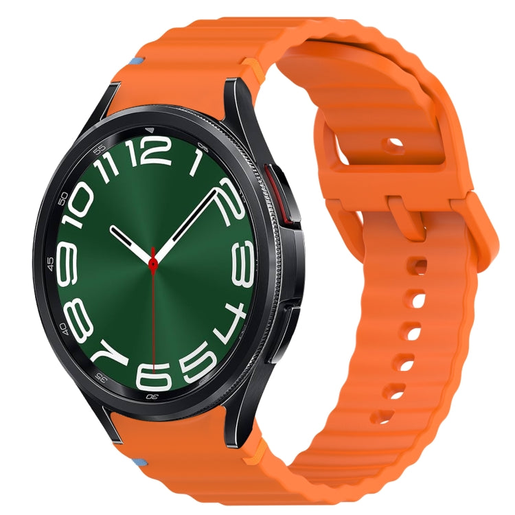 ウェービーグレインステッチ入りクイックリリースシリコン製時計バンド、Samsung Galaxy Watch FE 40mm用、Samsung Galaxy Watch 7 44mm用、Samsung Galaxy Watch 7 40mm用、Samsung Galaxy Watch 6 Classic 47mm用
