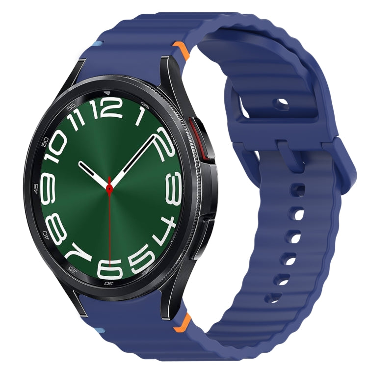 ウェービーグレインステッチ入りクイックリリースシリコン製時計バンド、Samsung Galaxy Watch FE 40mm用、Samsung Galaxy Watch 7 44mm用、Samsung Galaxy Watch 7 40mm用、Samsung Galaxy Watch 6 Classic 47mm用