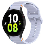 ウェービーグレインステッチ入りクイックリリースシリコン製時計バンド、Samsung Galaxy Watch 5 ゴルフエディション用、Samsung Galaxy Watch 5 44mm用、Samsung Galaxy Watch 5 Pro 45mm用、Samsung Galaxy Watch 5 40mm用