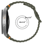 ウェービーグレインステッチ入りクイックリリースシリコン製時計バンド、Samsung Galaxy Watch 5 ゴルフエディション用、Samsung Galaxy Watch 5 44mm用、Samsung Galaxy Watch 5 Pro 45mm用、Samsung Galaxy Watch 5 40mm用