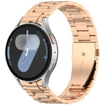 Three Beads Button Quick Release Metal Watch Band, For Samsung Galaxy Watch FE 40mm, For Samsung Galaxy Watch 7 40 / 44mm, For Samsung Galaxy Watch 6 Classic 43 / 47mm, For Samsung Galaxy Watch 6  40 / 44mm, For Samsung Galaxy Watch 5 40 / 44mm        ...