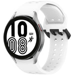 ディプロポアボタンクイックリリースシリコンウォッチバンド、Samsung Galaxy Watch 4 40 / 44mm用、Samsung Galaxy Watch 4 Classic 42 / 46mm用