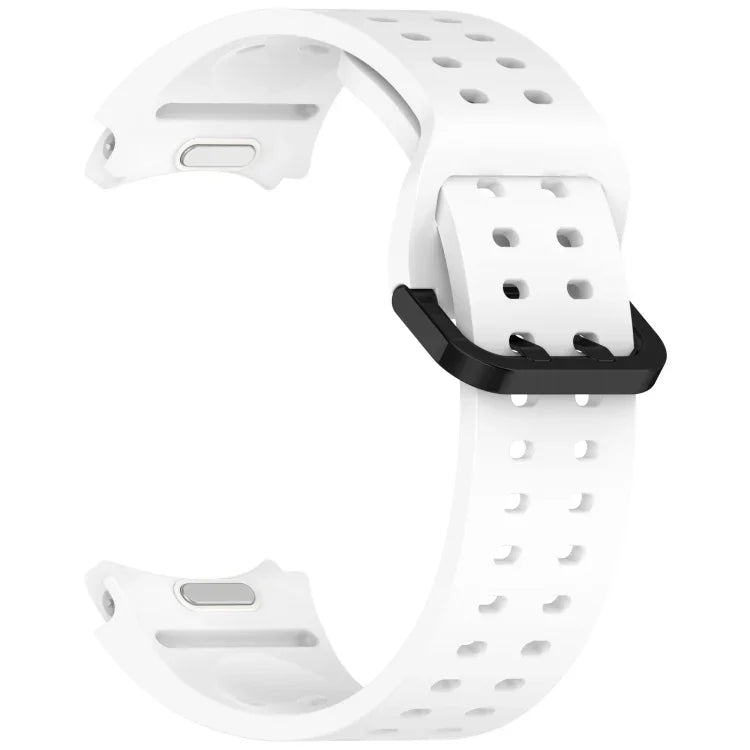 ディプロポアボタンクイックリリースシリコンウォッチバンド、Samsung Galaxy Watch 4 40 / 44mm用、Samsung Galaxy Watch 4 Classic 42 / 46mm用