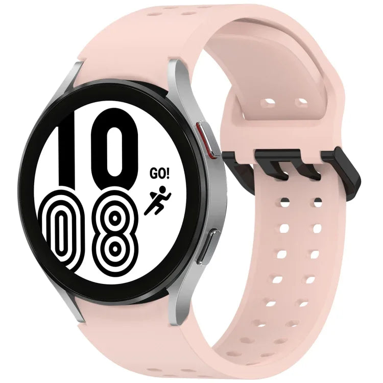 ディプロポアボタンクイックリリースシリコンウォッチバンド、Samsung Galaxy Watch 4 40 / 44mm用、Samsung Galaxy Watch 4 Classic 42 / 46mm用