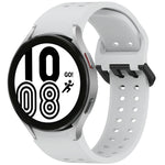 ディプロポアボタンクイックリリースシリコンウォッチバンド、Samsung Galaxy Watch 4 40 / 44mm用、Samsung Galaxy Watch 4 Classic 42 / 46mm用