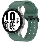 ディプロポアボタンクイックリリースシリコンウォッチバンド、Samsung Galaxy Watch 4 40 / 44mm用、Samsung Galaxy Watch 4 Classic 42 / 46mm用