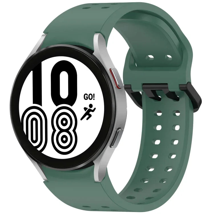 ディプロポアボタンクイックリリースシリコンウォッチバンド、Samsung Galaxy Watch 4 40 / 44mm用、Samsung Galaxy Watch 4 Classic 42 / 46mm用