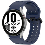 ディプロポアボタンクイックリリースシリコンウォッチバンド、Samsung Galaxy Watch 4 40 / 44mm用、Samsung Galaxy Watch 4 Classic 42 / 46mm用