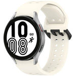 ディプロポアボタンクイックリリースシリコンウォッチバンド、Samsung Galaxy Watch 4 40 / 44mm用、Samsung Galaxy Watch 4 Classic 42 / 46mm用