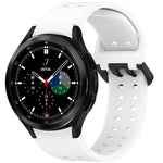 ディプロポアボタンクイックリリースシリコンウォッチバンド、Samsung Galaxy Watch 4 40 / 44mm用、Samsung Galaxy Watch 4 Classic 42 / 46mm用