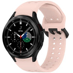 ディプロポアボタンクイックリリースシリコンウォッチバンド、Samsung Galaxy Watch 4 40 / 44mm用、Samsung Galaxy Watch 4 Classic 42 / 46mm用