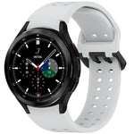 ディプロポアボタンクイックリリースシリコンウォッチバンド、Samsung Galaxy Watch 4 40 / 44mm用、Samsung Galaxy Watch 4 Classic 42 / 46mm用